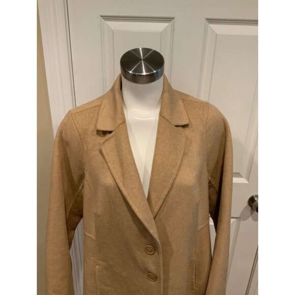 Torrid Long Tan Button-Up Overcoat, Size 00 , NWT! - Picture 2 of 7